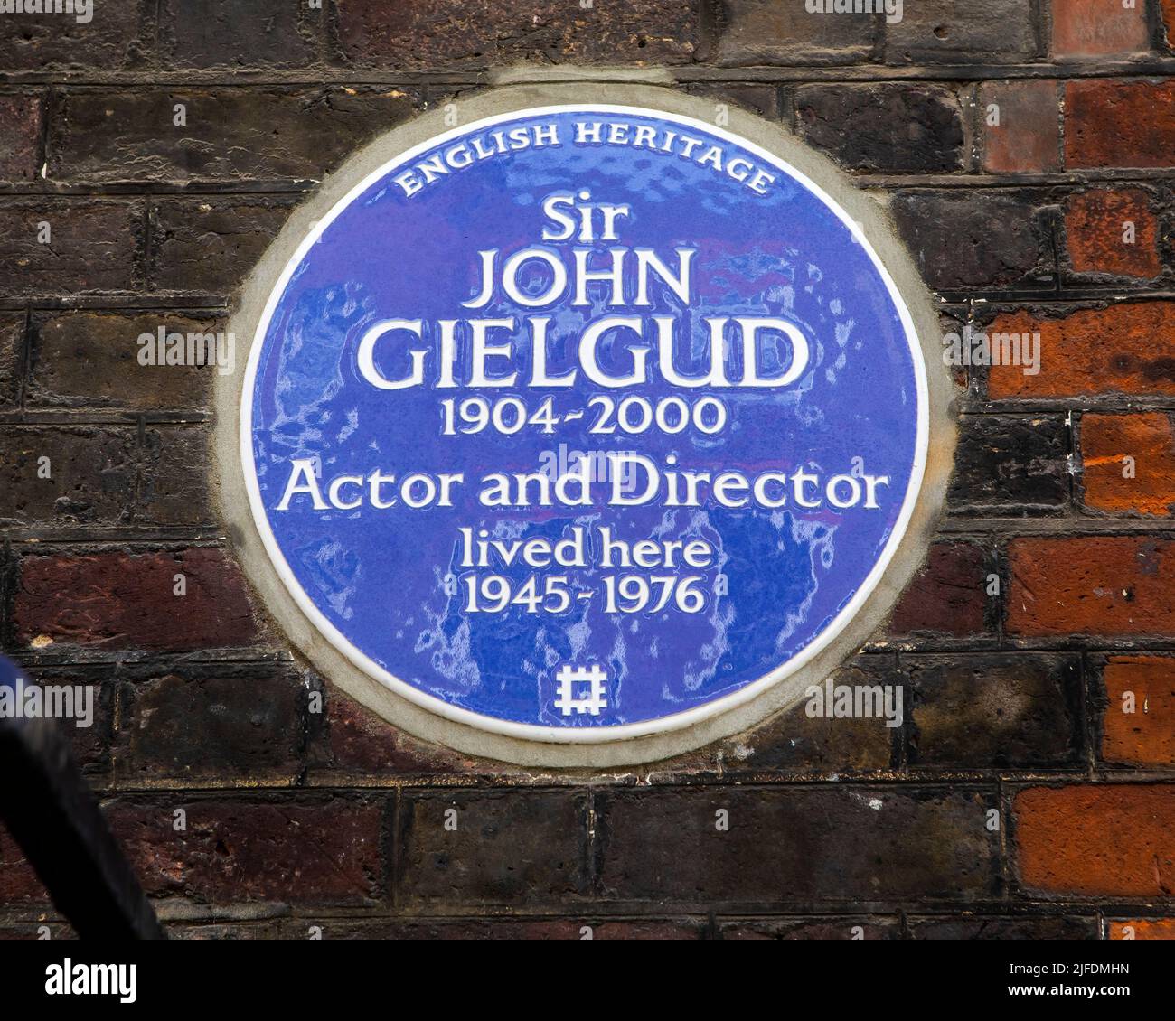 London, UK - April 20th 2022: A blue plaque on Cowley Street in the
