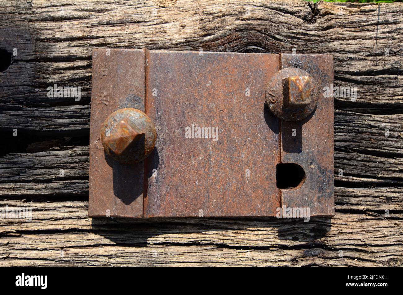Old wooden railroad sleeper detail hi-res stock photography and images ...