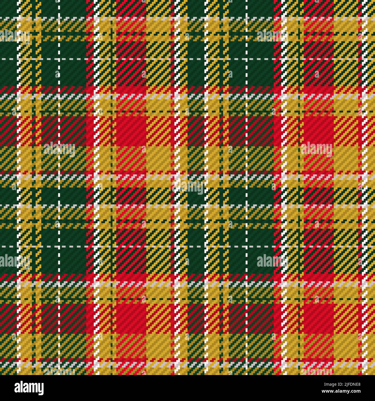 Seamless pattern of scottish tartan plaid. Repeatable background with check fabric texture. Flat vector backdrop of striped textile print. Stock Vector