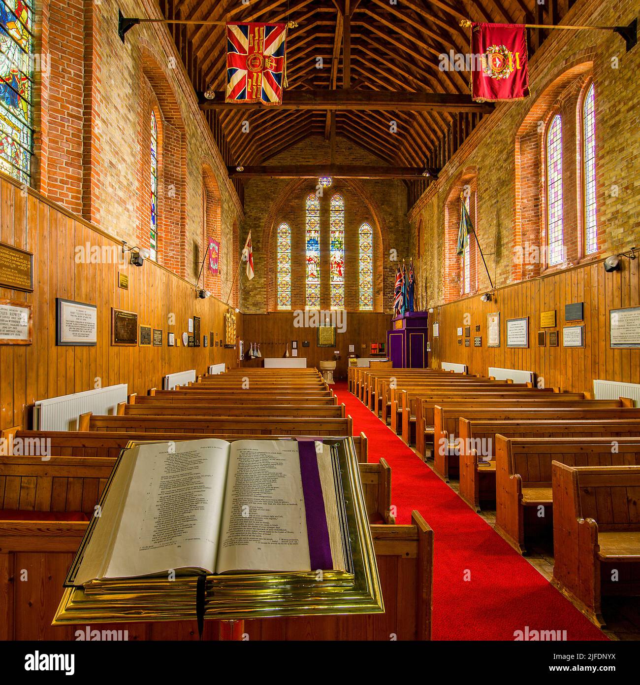 Interior of Christ Church Cathedral, Stanley, Falkland Islands Stock Photo