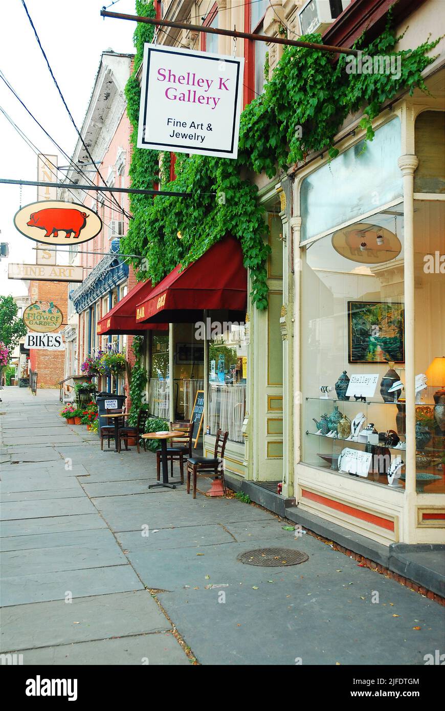 Charming stores and quaint boutiques make up the downtown shopping