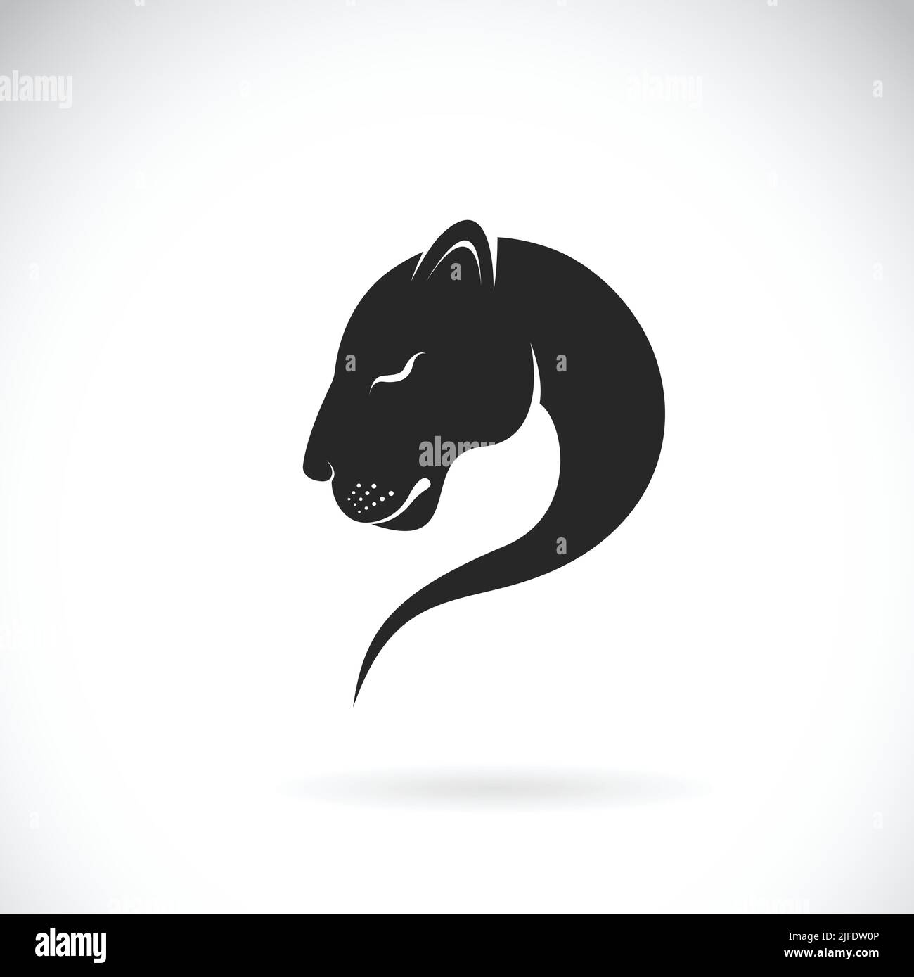 Vector of female lion head design on white background. Easy editable layered vector illustration. Wild animals. Stock Vector