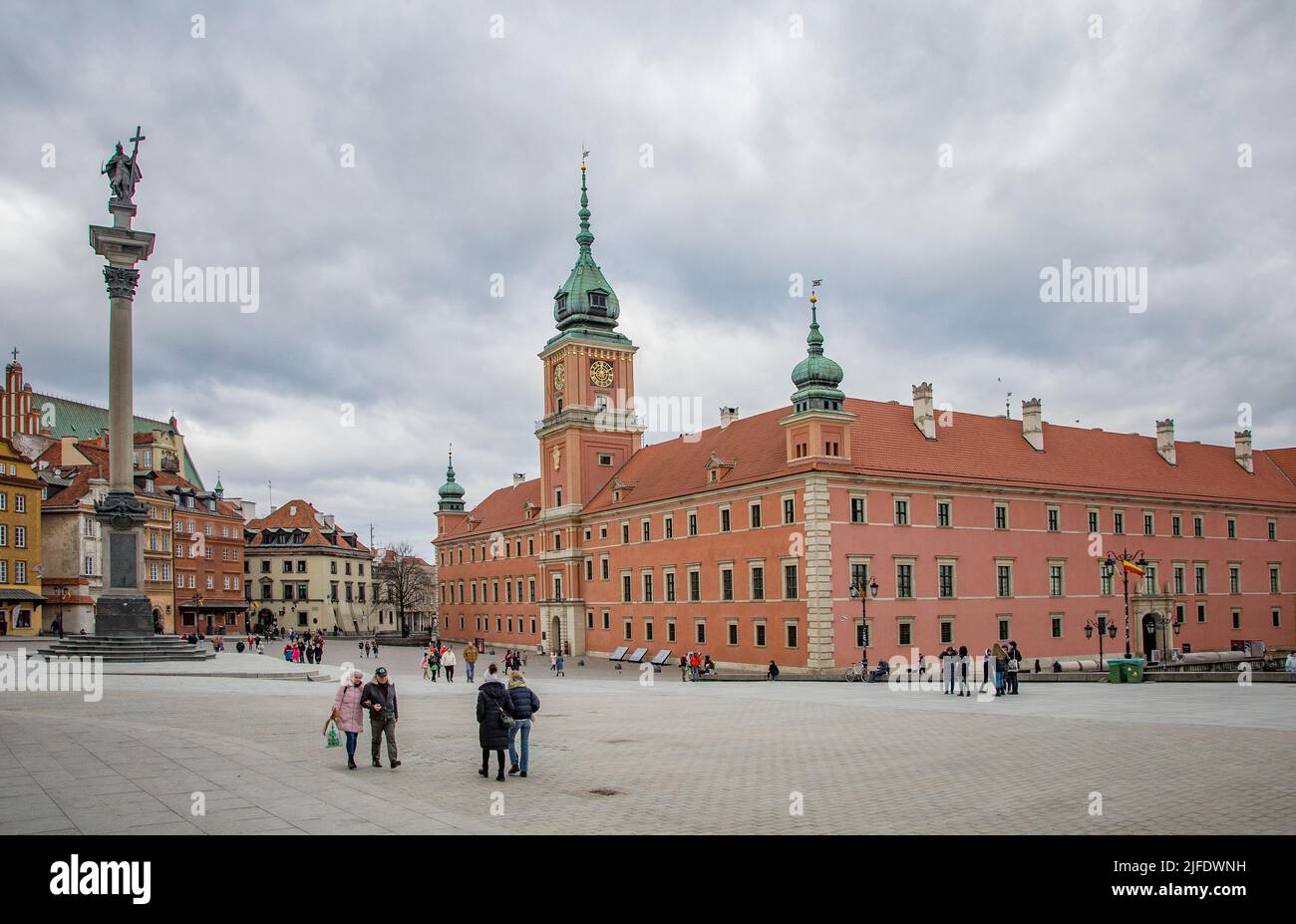 WARSAW, POLAND. MARCH 08, 2022 Royal Castle on the square Stock Photo