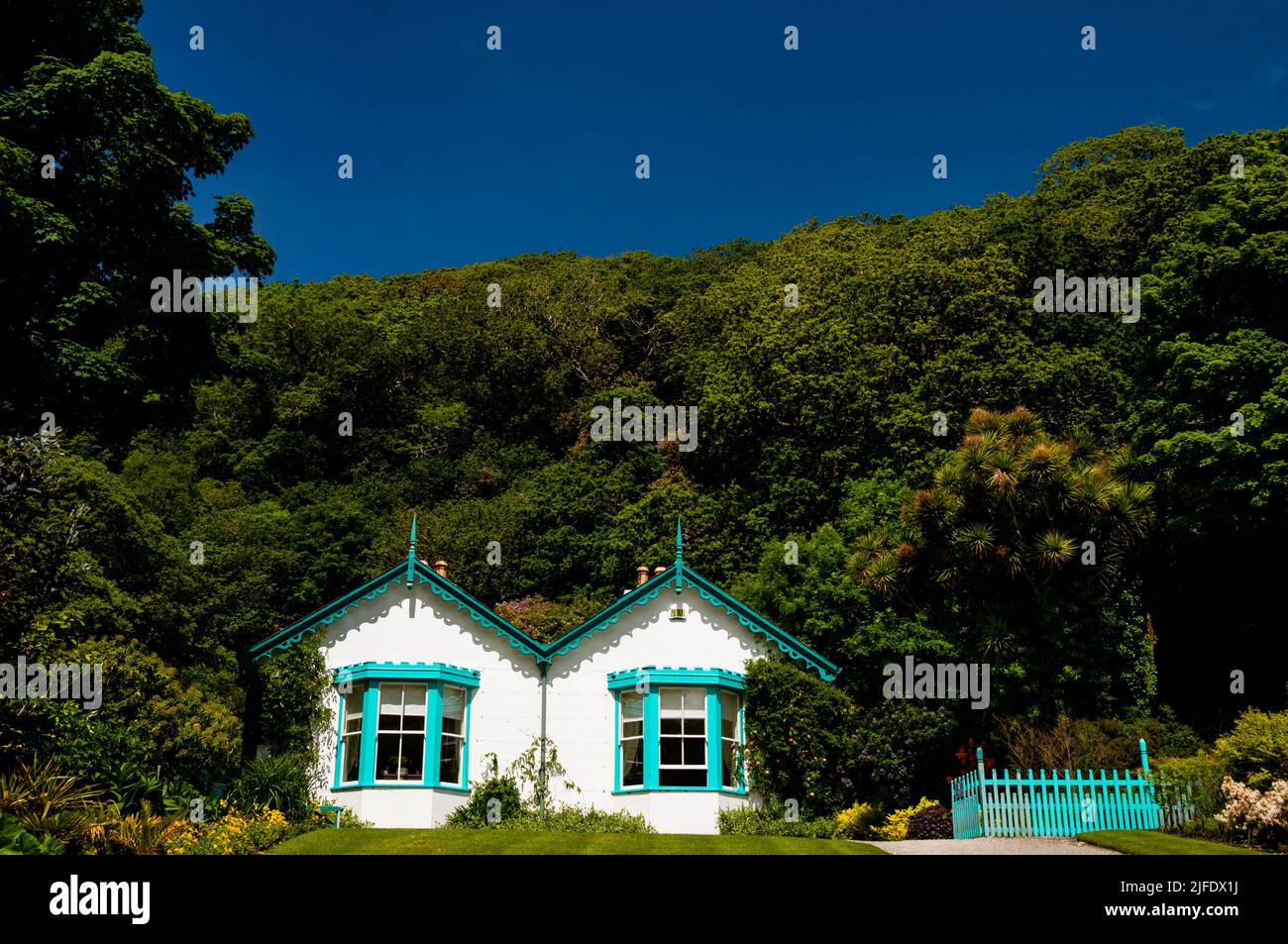 Head Gardener's House at Kylemore Abbey and Victorian Gardens in Connemara, Ireland Stock Photo