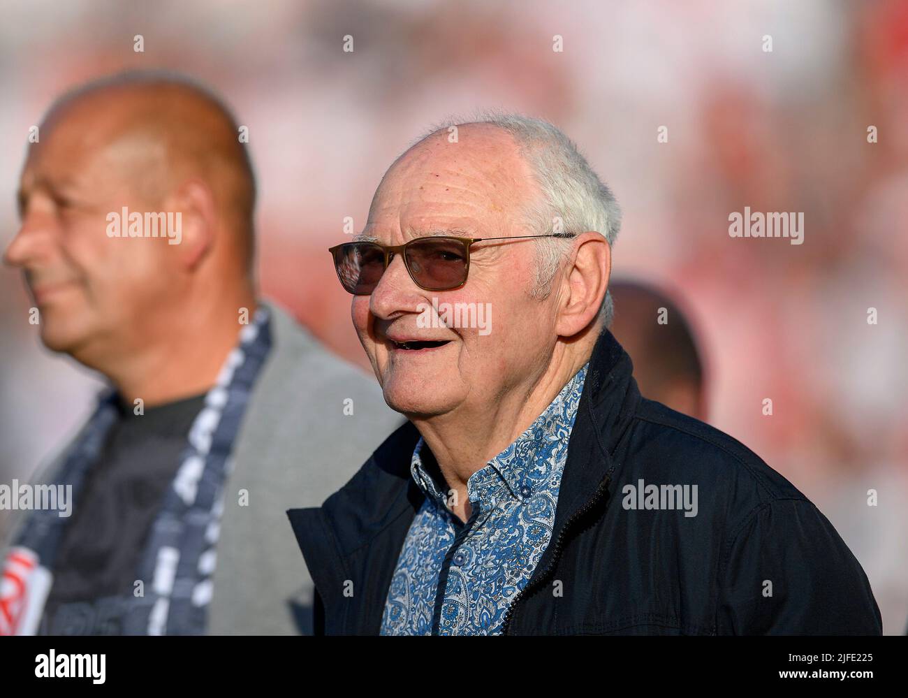 Willi "Ente" LIPPENS (former soccer player) Soccer test match Rot-Weiss Essen (E) - Borussia Monchengladbach (MG) 2: 4, on July 1st, 2022 in Essen/Germany. Â Credit: dpa picture alliance/Alamy Live News Stock Photo