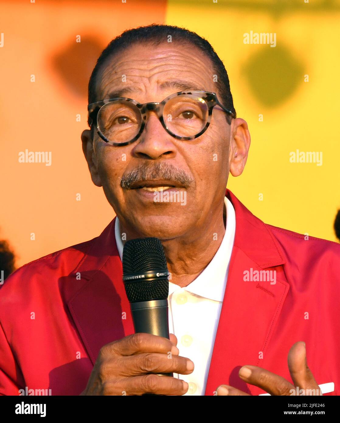 Los Angeles, USA. 01st July, 2022. Councilmen Herb Wesson attends the 2022 South LA Pride Community Picnic at the Norman O. Houston Park in Los Angeles, USAlifornia on July 1, 2022 Credit: Koi Sojer/Snap'n U Photos/Media Punch/Alamy Live News Stock Photo