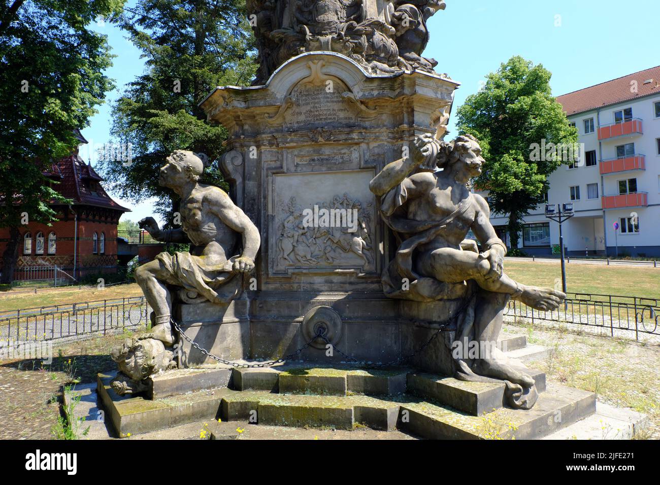 Monument to the Großen Kurfürst - 1738, Rathenow, sculpted by Johann Georg Glume. Stock Photo