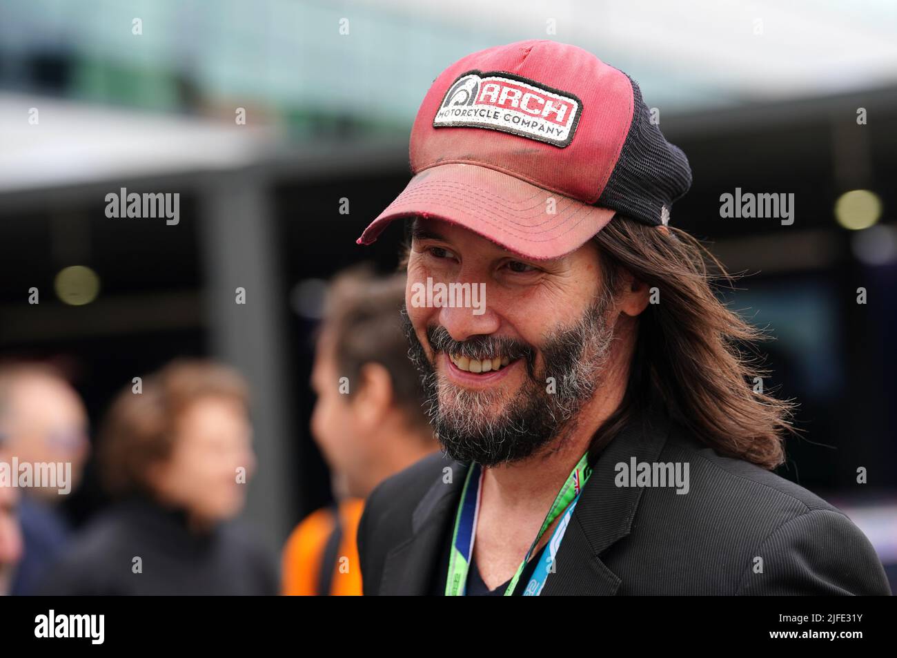 Keanu Reeves ahead of the British Grand Prix 2022 at Silverstone