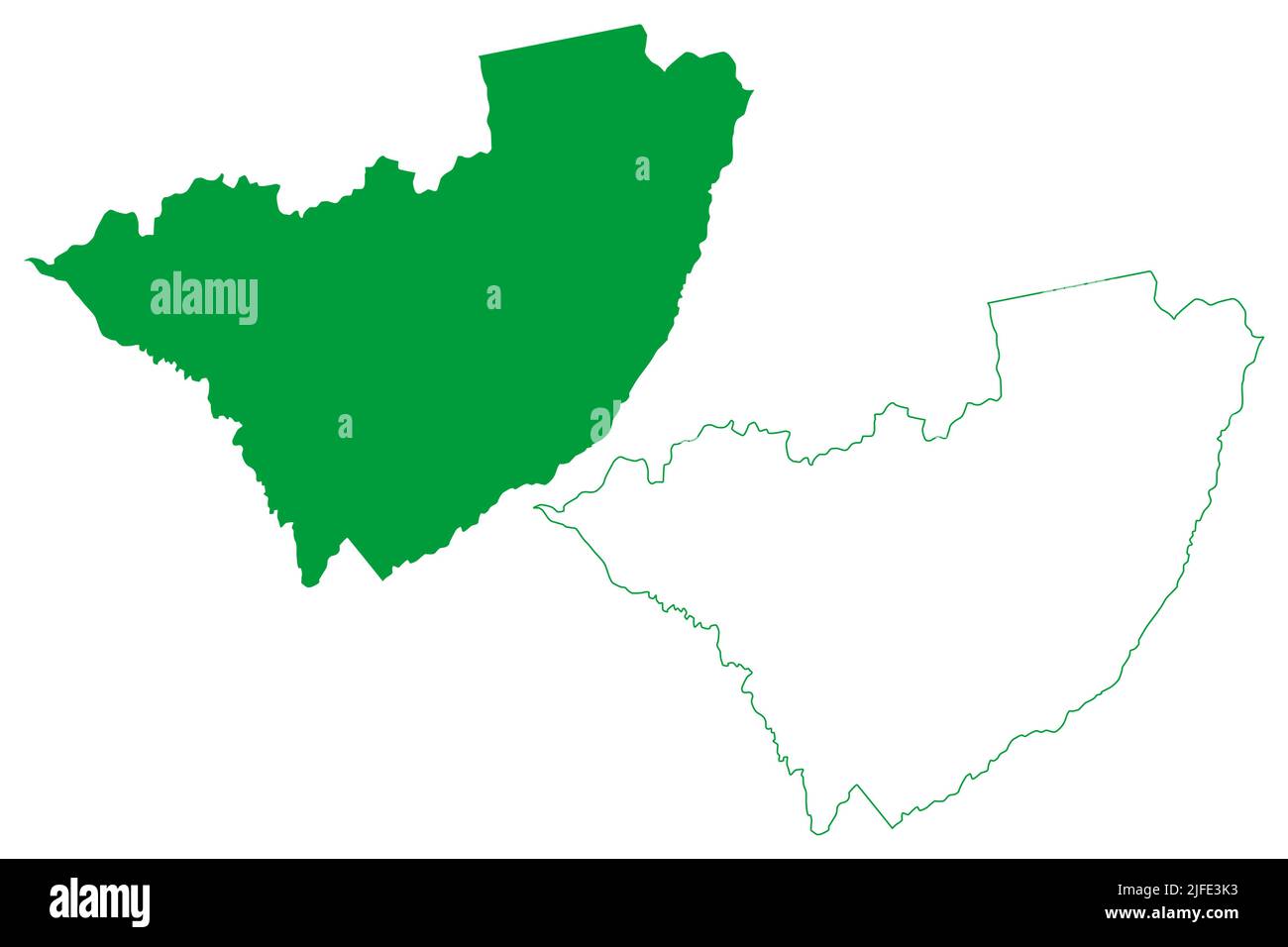 Itape municipality (Bahia state, Municipalities of Brazil, Federative Republic of Brazil) map vector illustration, scribble sketch Itapé map Stock Vector