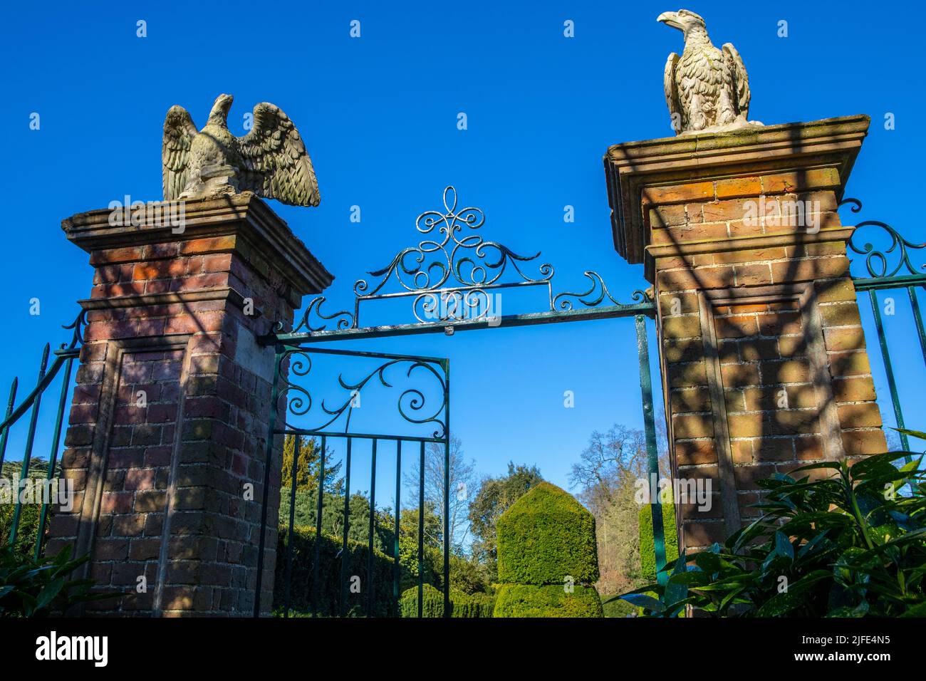 Gateway into the beautiful Bridge End Garden in Saffron Walden, Essex