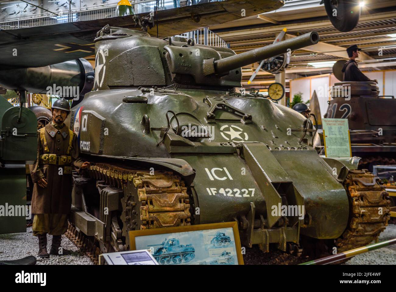 SINSHEIM, GERMANY - MAI 2022: american US medium tank Sherman M4 A1 WW2 1943 Stock Photo