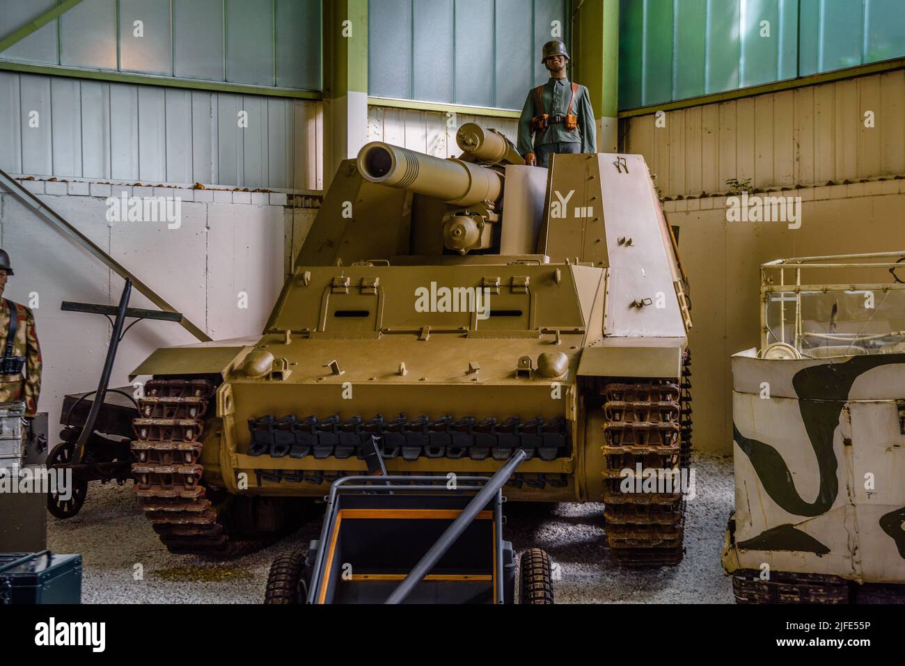 SINSHEIM, GERMANY - MAI 2022: sand self-propelled gun Hummel 1942 300ps WW2 3rd reich nazi Germany Stock Photo