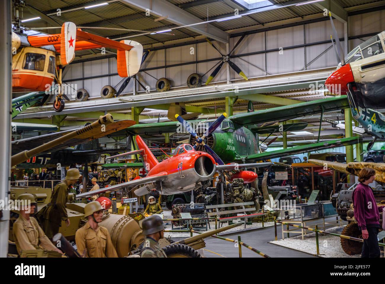 SINSHEIM, GERMANY - MAI 2022:red soviet jet fighter aircraft Mikoyan ...