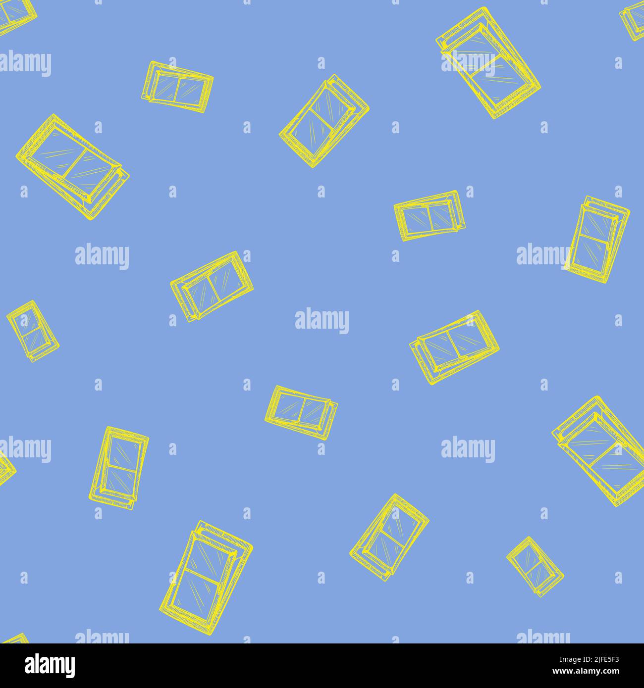 Windows lean forward engraved seamless pattern. Retro frame glass ...