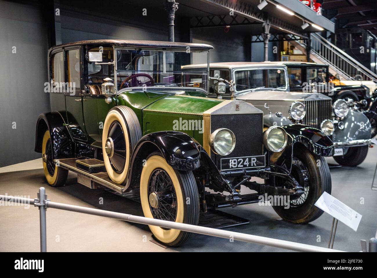SINSHEIM, GERMANY - MAI 2022: green Rolls-Royce Silver Ghost 1924 75ps Stock Photo