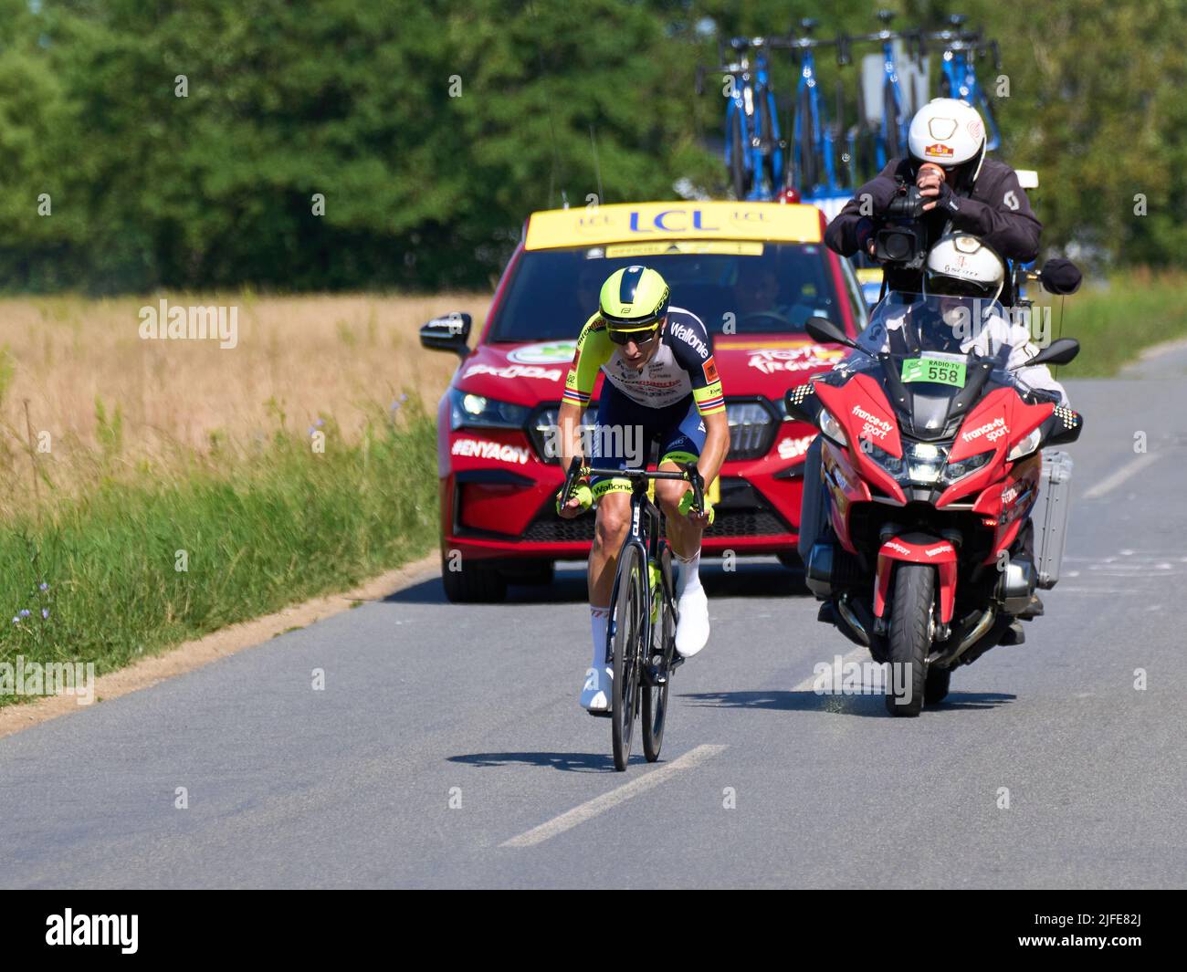 Tour de France 2022: stage two in Reersoe, Denmark Stock Photo