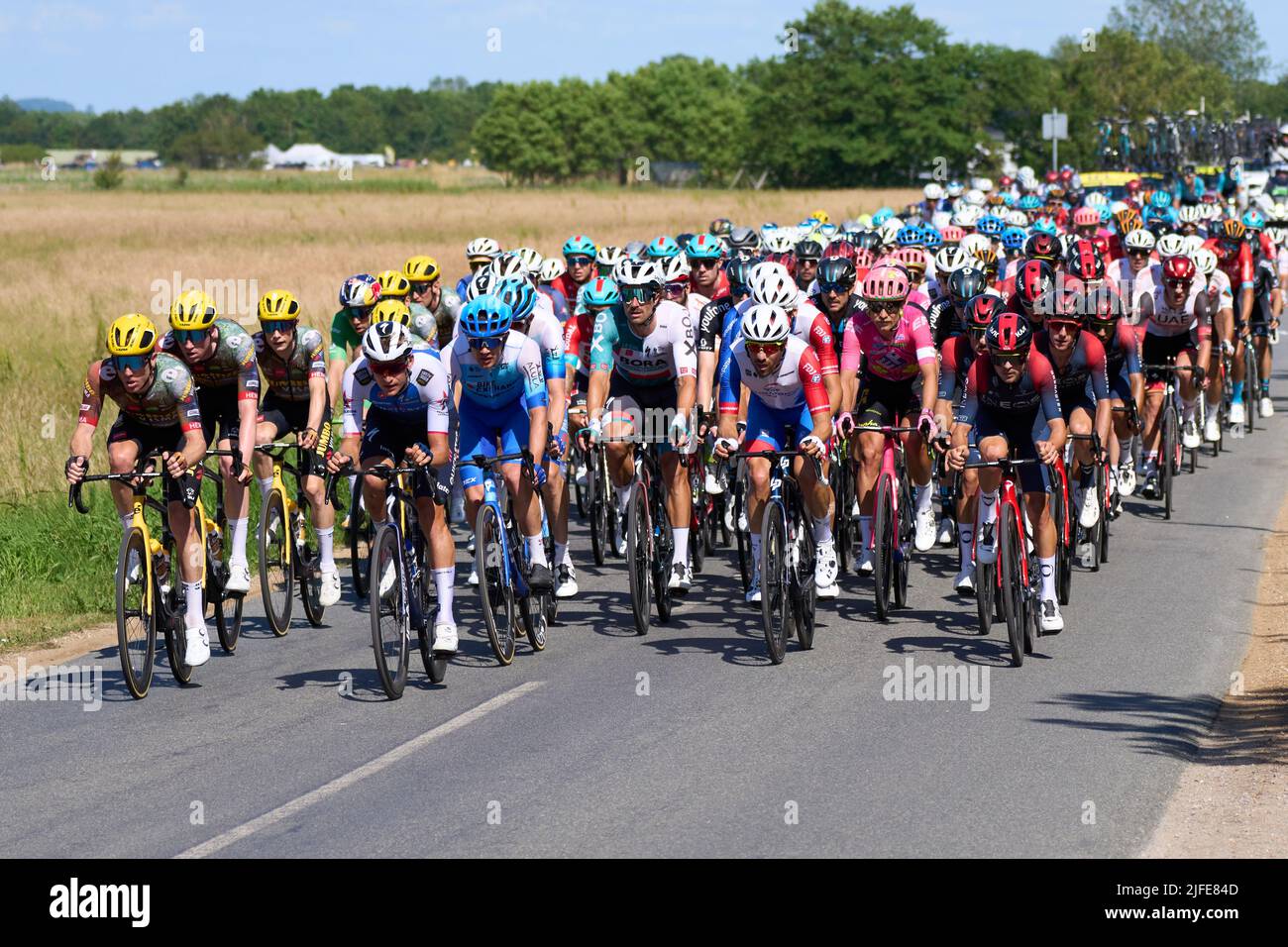 Tour de France 2022: stage two in Reersoe, Denmark Stock Photo