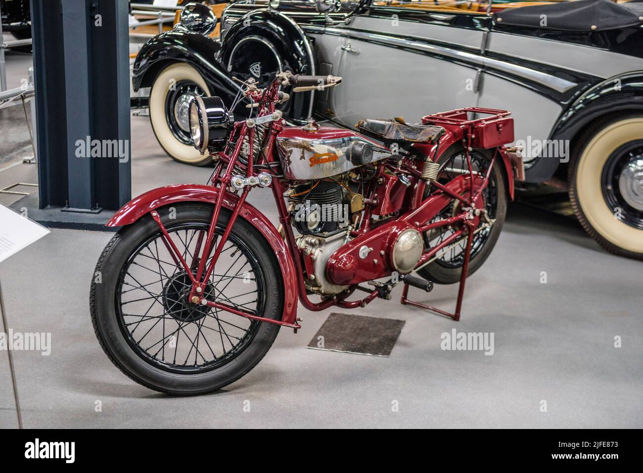 Germany Motorcycle Model SINSHEIM, GERMANY - MAI 2022: red motorbike motorcycle Standard 1927 ...