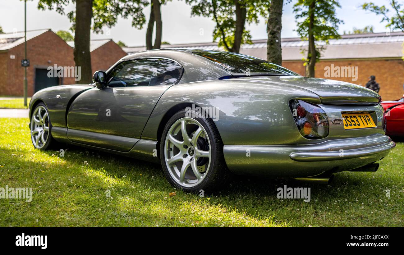 2003 TVR Cerbera ‘JS53TVR’ on display at the June Scramble held at the Bicester Heritage Centre on the 19th June 2022 Stock Photo