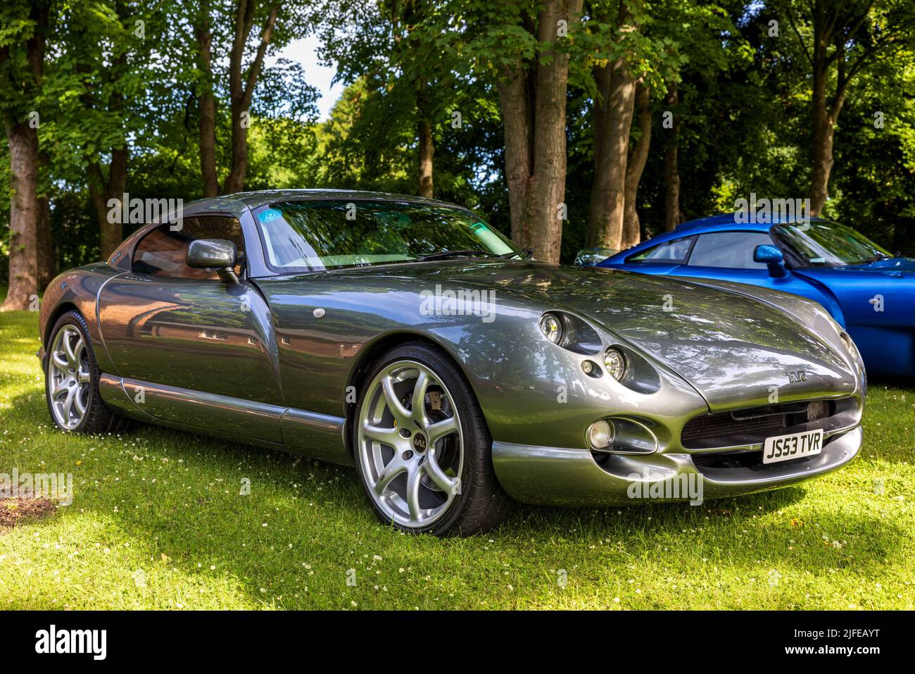2003 TVR Cerbera ‘JS53TVR’ on display at the June Scramble held at the Bicester Heritage Centre on the 19th June 2022 Stock Photo