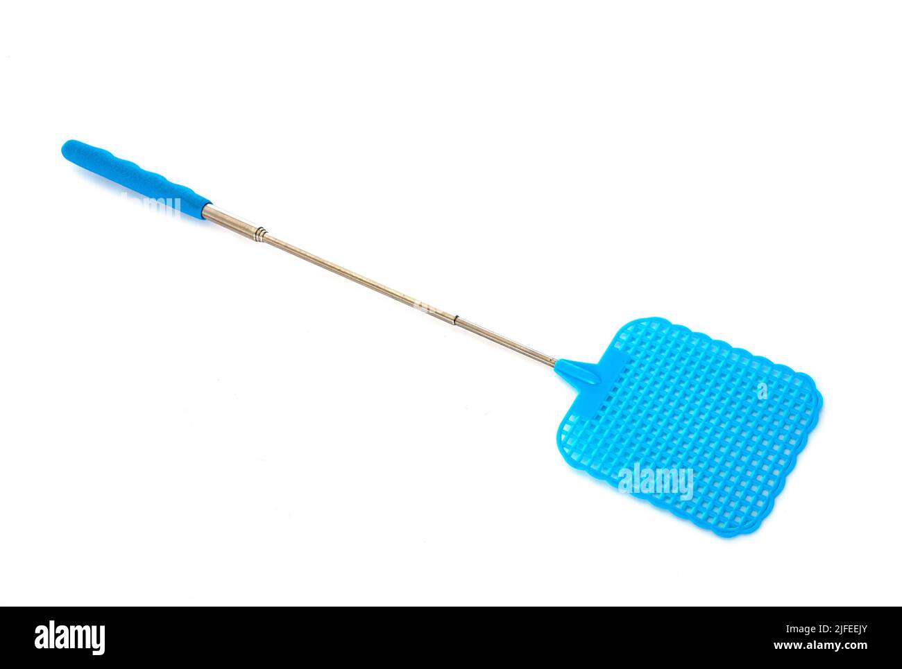 fly swatter in front of white background Stock Photo