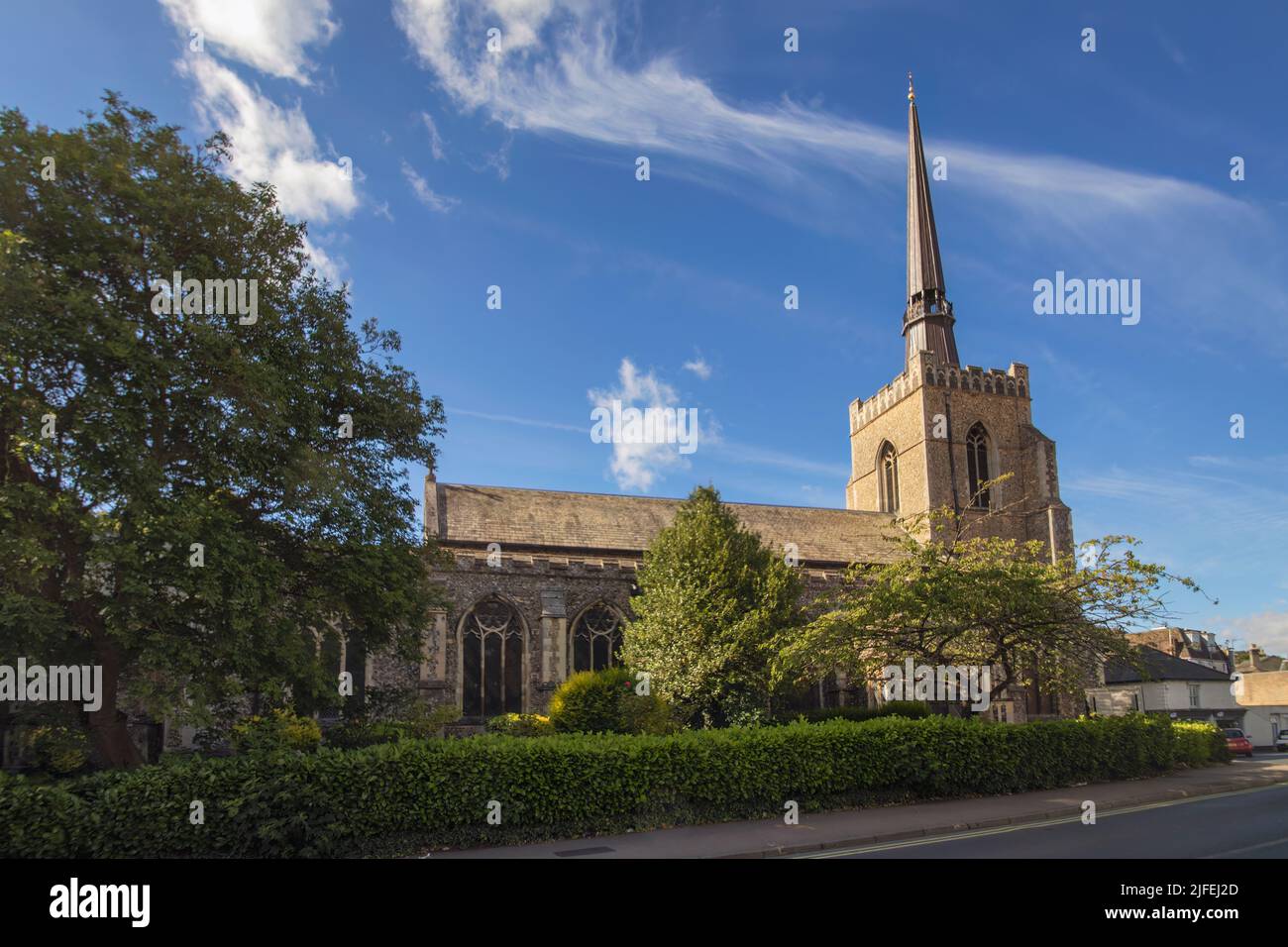 St Peter's and St Mary's Church in the centre of Stowmarket, Suffolk ...