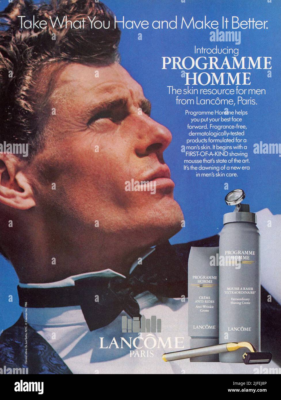 Vintage October 1986 'Playboy' magazine issue advert, USA Stock Photo