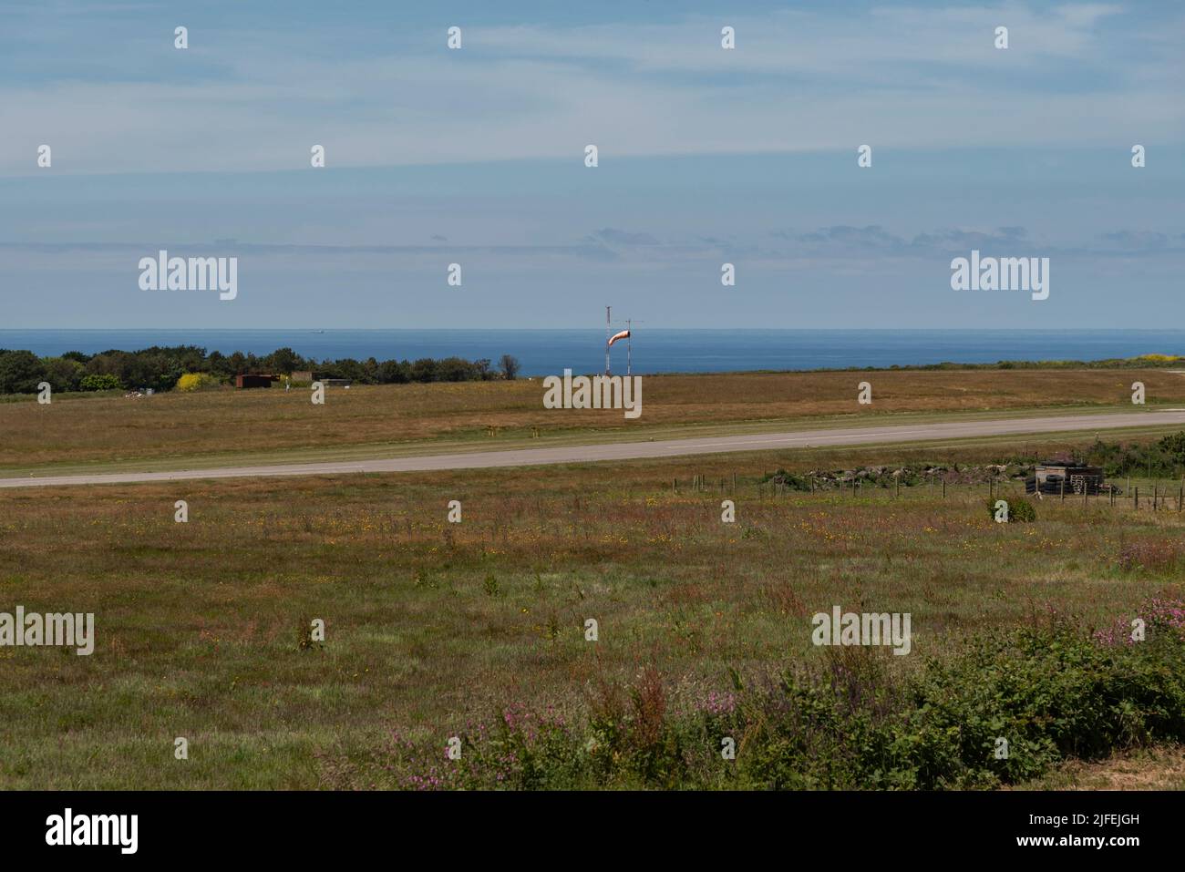 Lands End airport, St Just, Cornwall, England, UK. 2022. An overview of