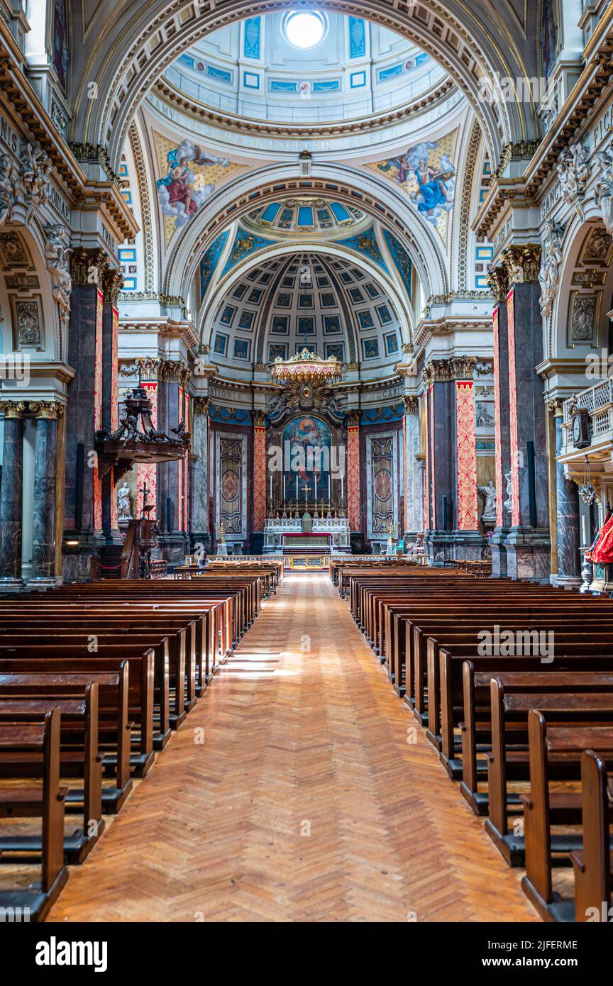 Inside London Oratory, London, UK Stock Photo