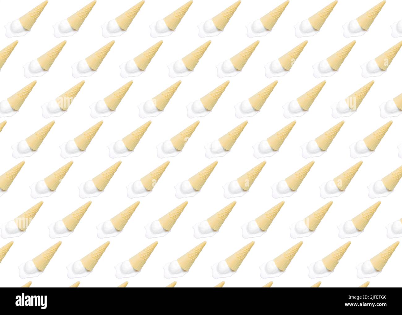 Seamless waffle cone ice cream pattern background Stock Photo - Alamy