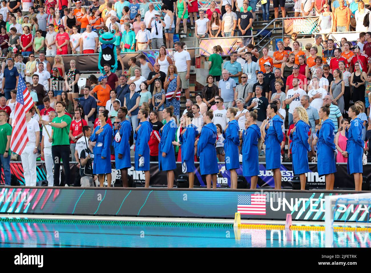 Budapest Hungary July 2 Team Usa During The Fina World