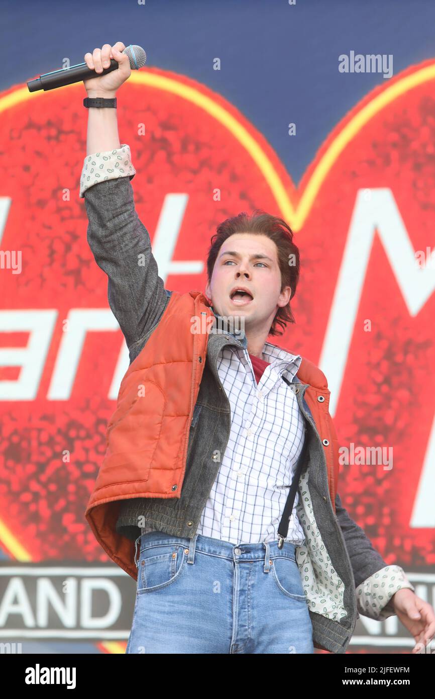 Cast for Back to the Future The Musical, currently at the Adelphi