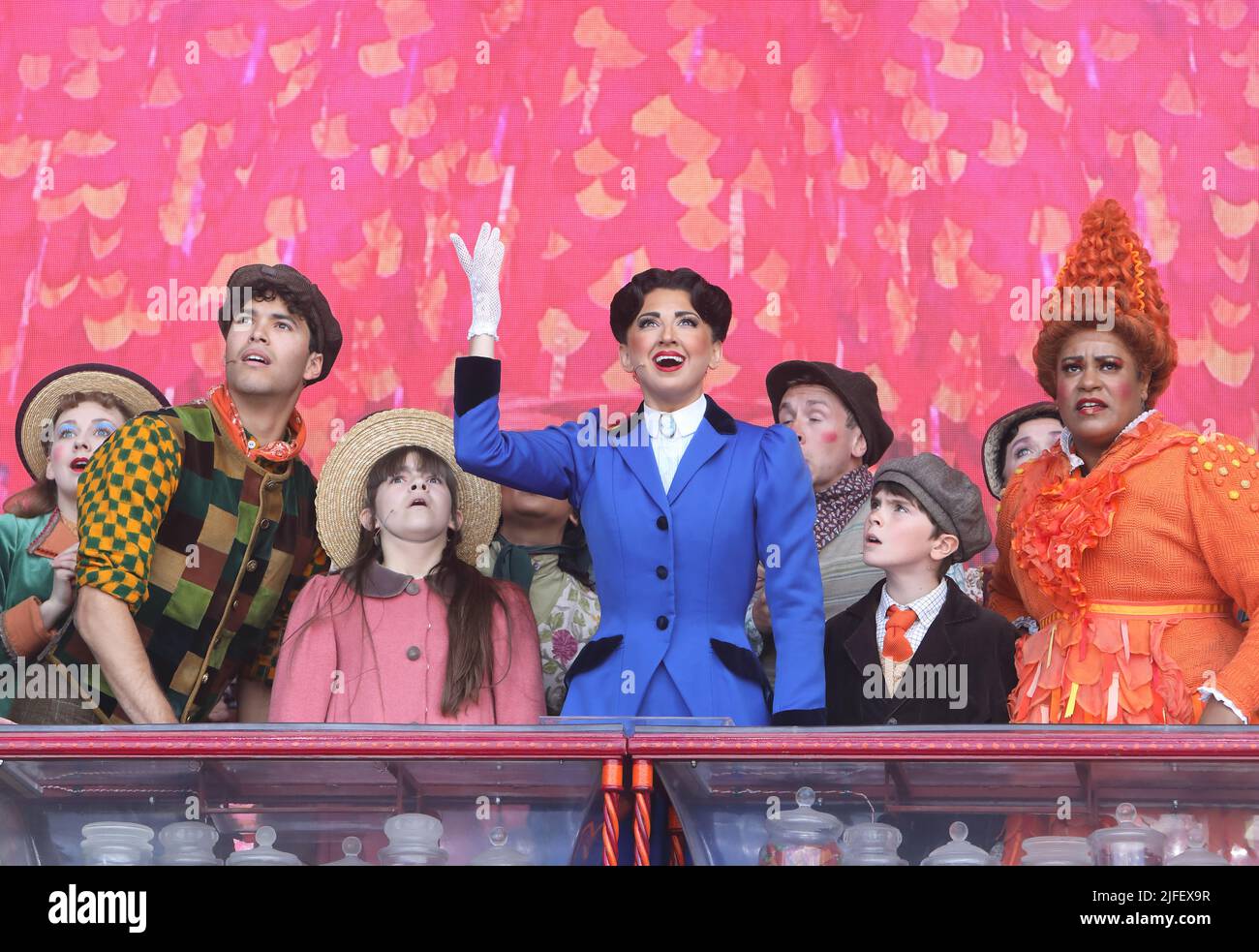 Cast from the Mary Poppins musical, Disney and Cameron Mackintosh's