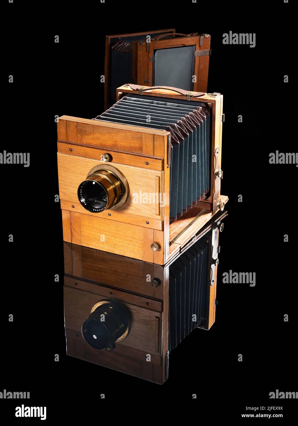 large format camera analog sheet film Stock Photo