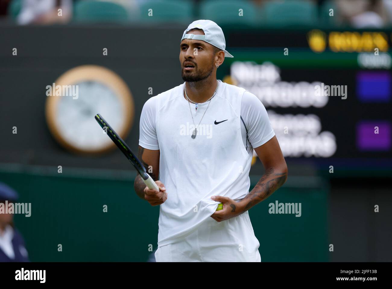 Nick kyrgios wimbledon 2022 crowd hires stock photography and images