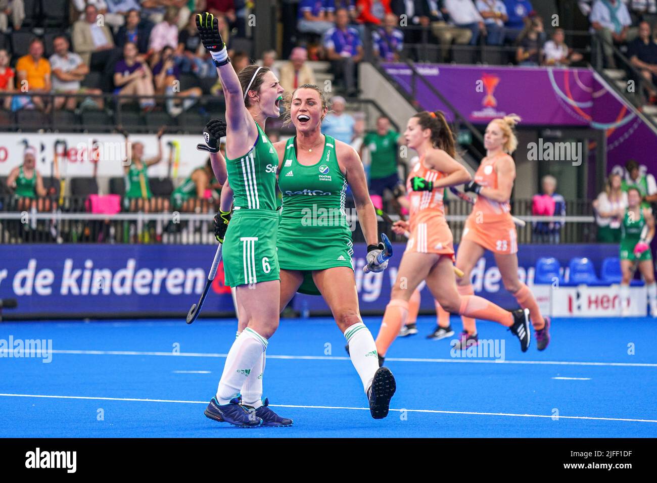 AMSTELVEEN, NETHERLANDS JULY 2 Roisin Upton of Ireland celebrating