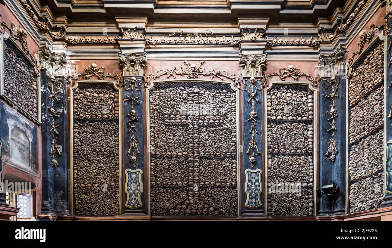 Milan Italy Circa August 2020 Ossuary Chapel In San Bernardino Alle 