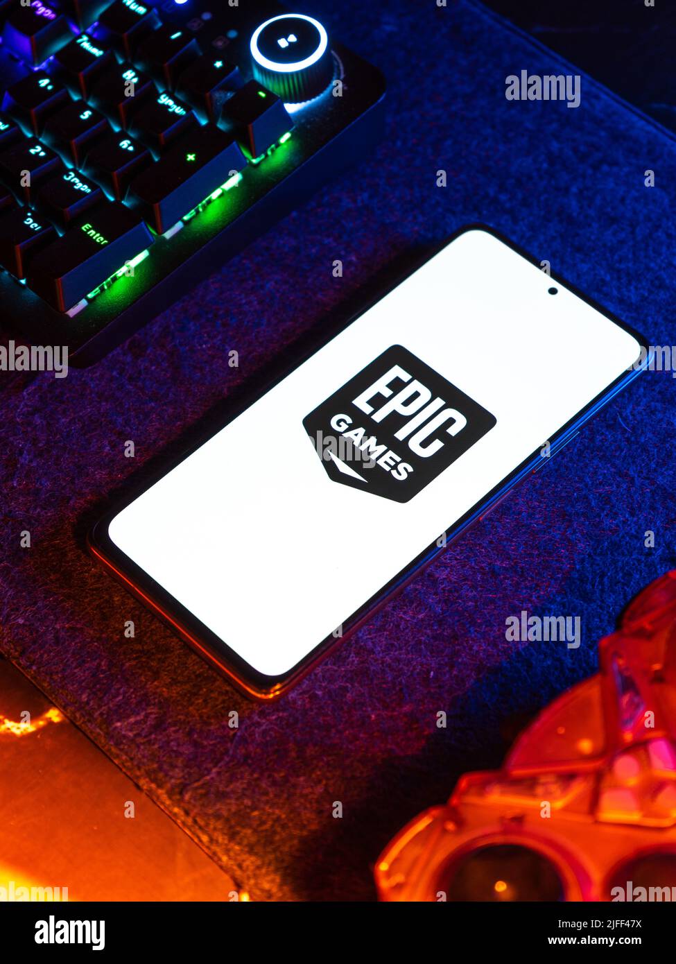 Epic games phone hi-res stock photography and images - Alamy