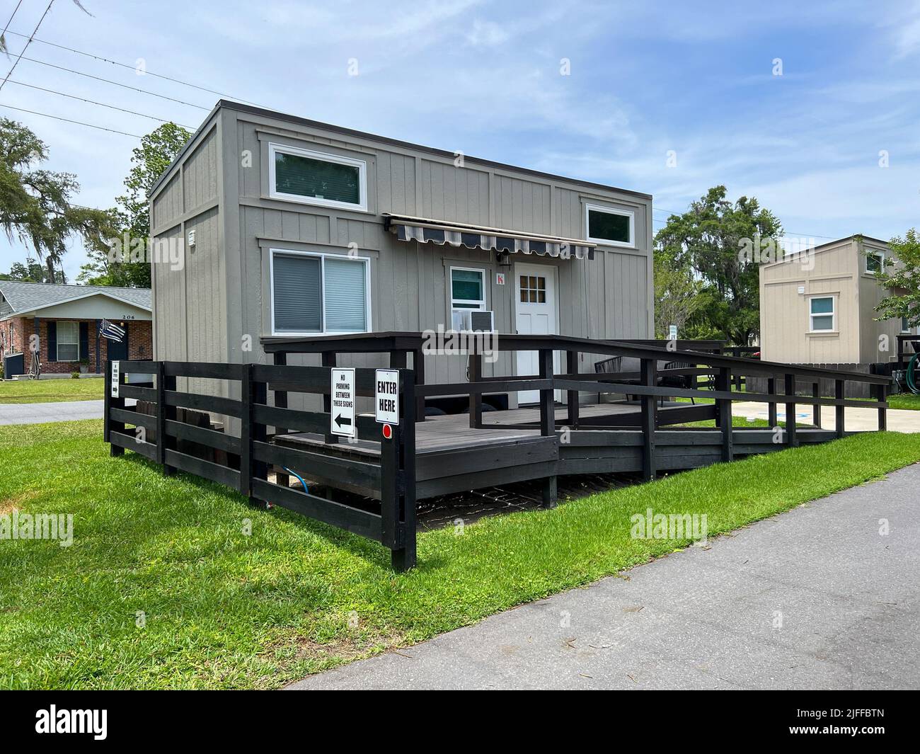 Williston, FL USA May 6, 2022 A hotel and Coffee Shop made up of