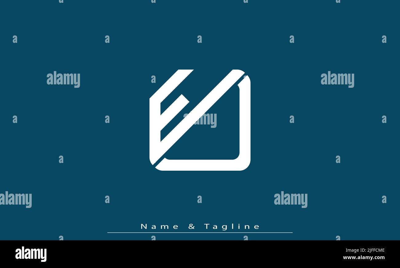 Alphabet letters Initials Monogram logo EV , VE Stock Vector