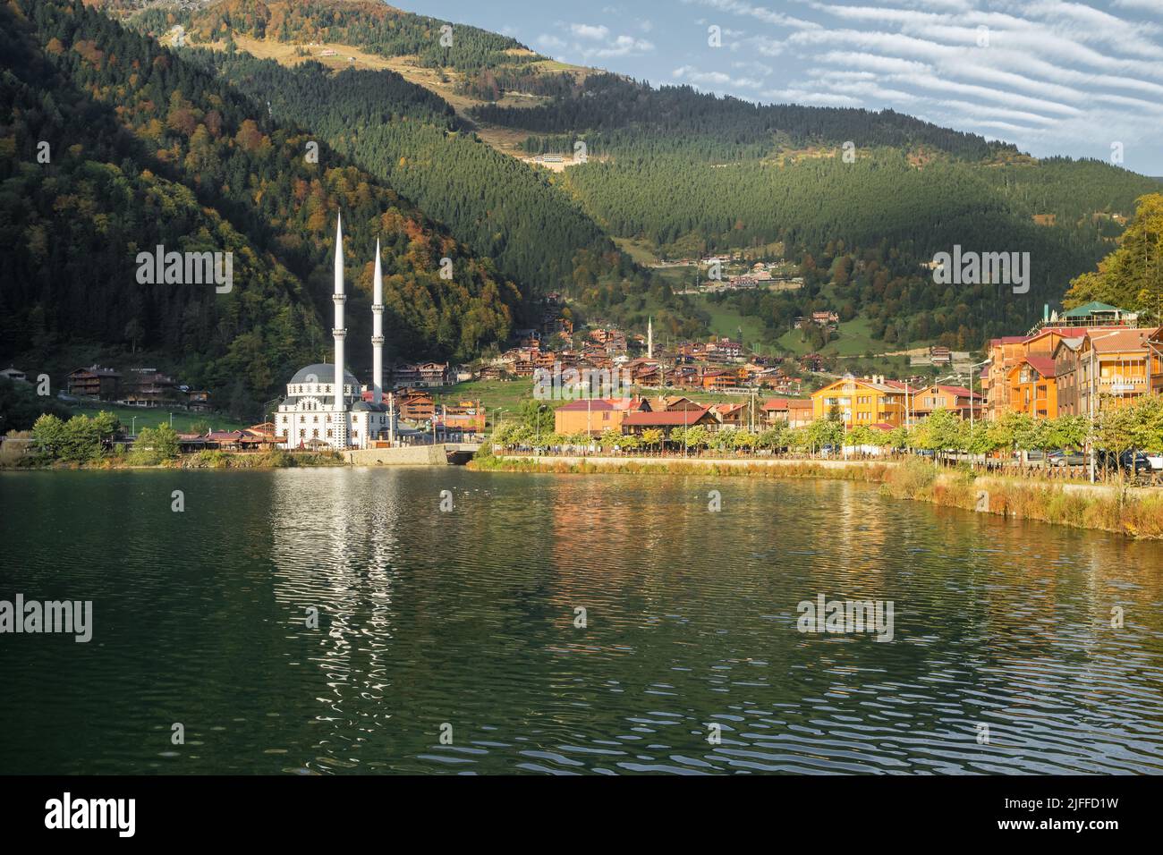 Autumn view of the Uzungol resort town in Trabzon province, Eastern Turkey Stock Photo