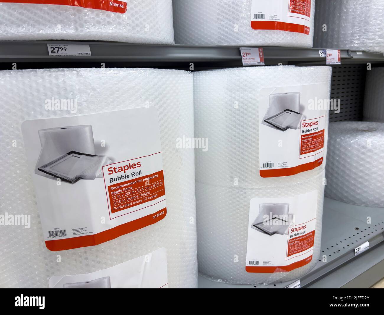 Mill Creek, WA USA circa June 2022 Close up on packing materials for