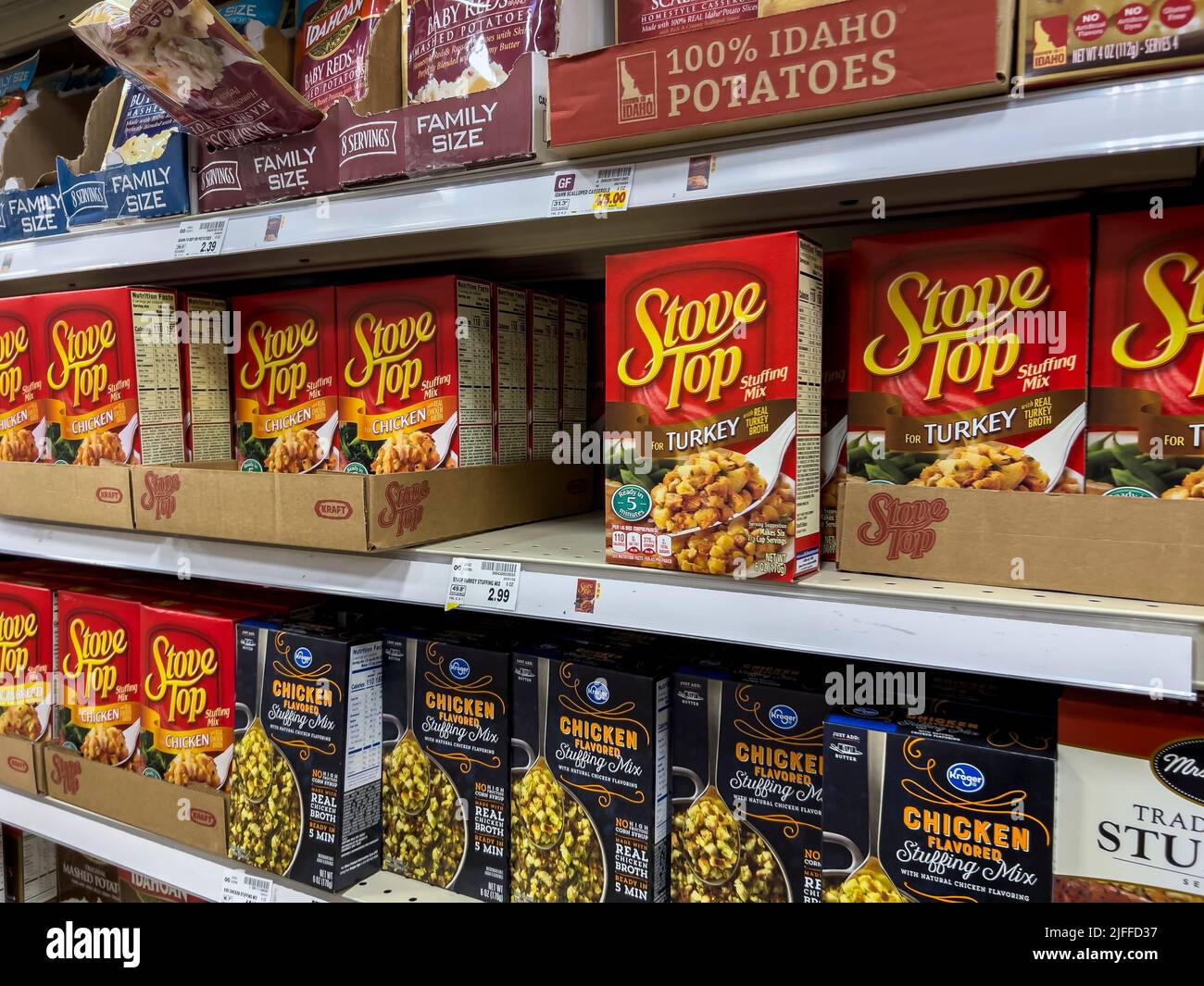 Everett, WA USA circa June 2022 Angled view of Stove Top stuffing