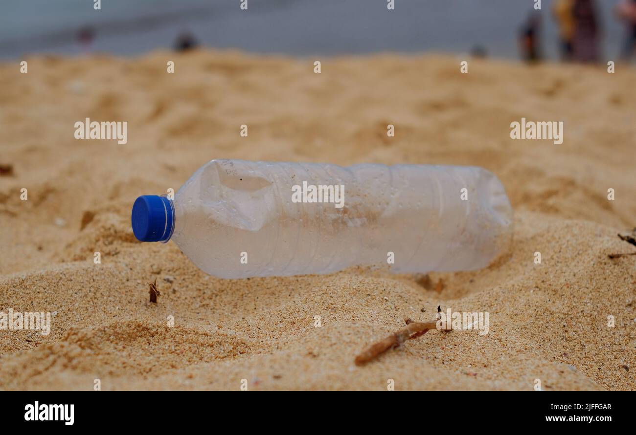 Plastic bottle waste Plastic bottles float in water, Plastic bottles pollute the environment