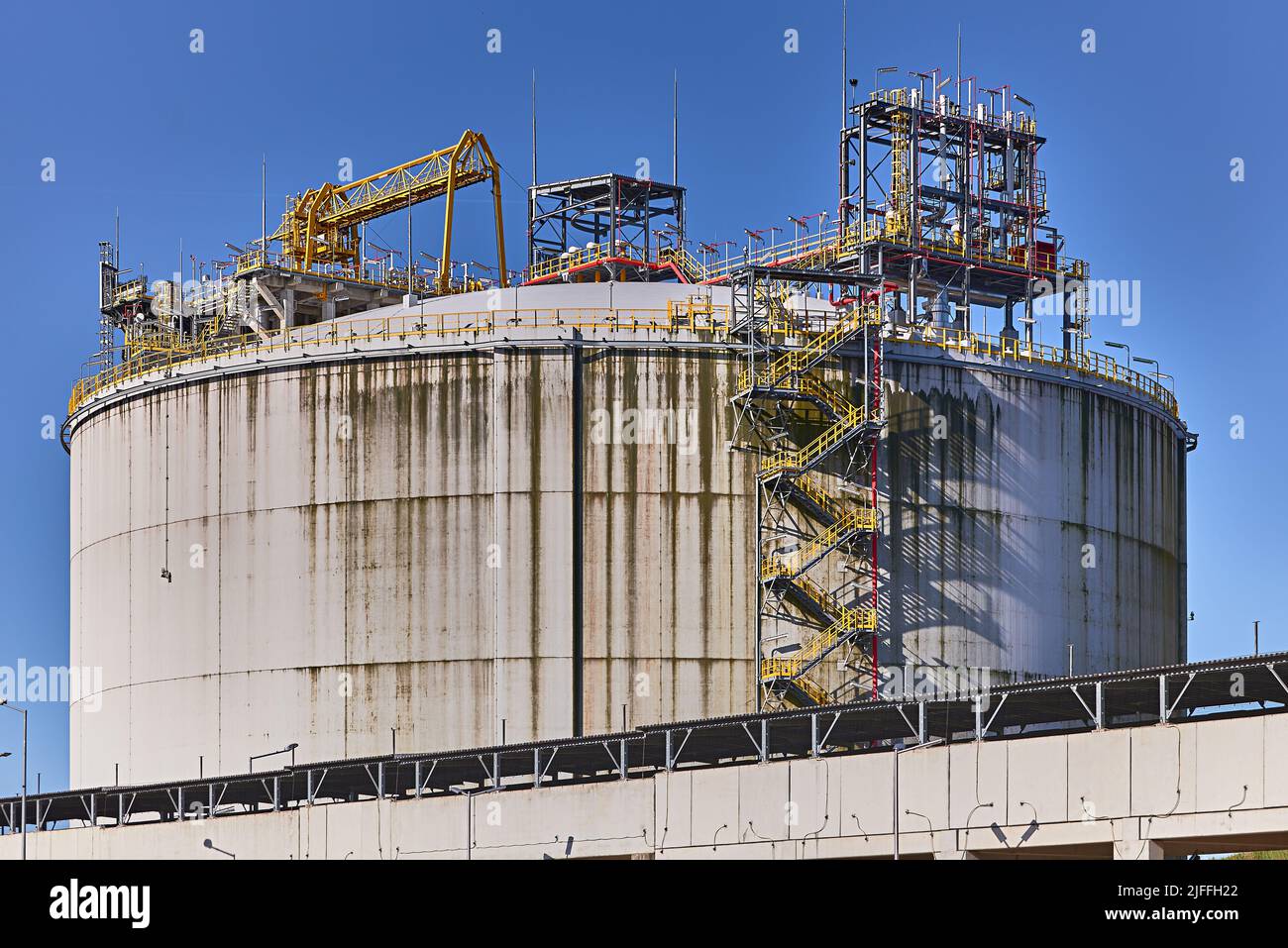 tank for liquified natural gas - lng - in Poland Stock Photo