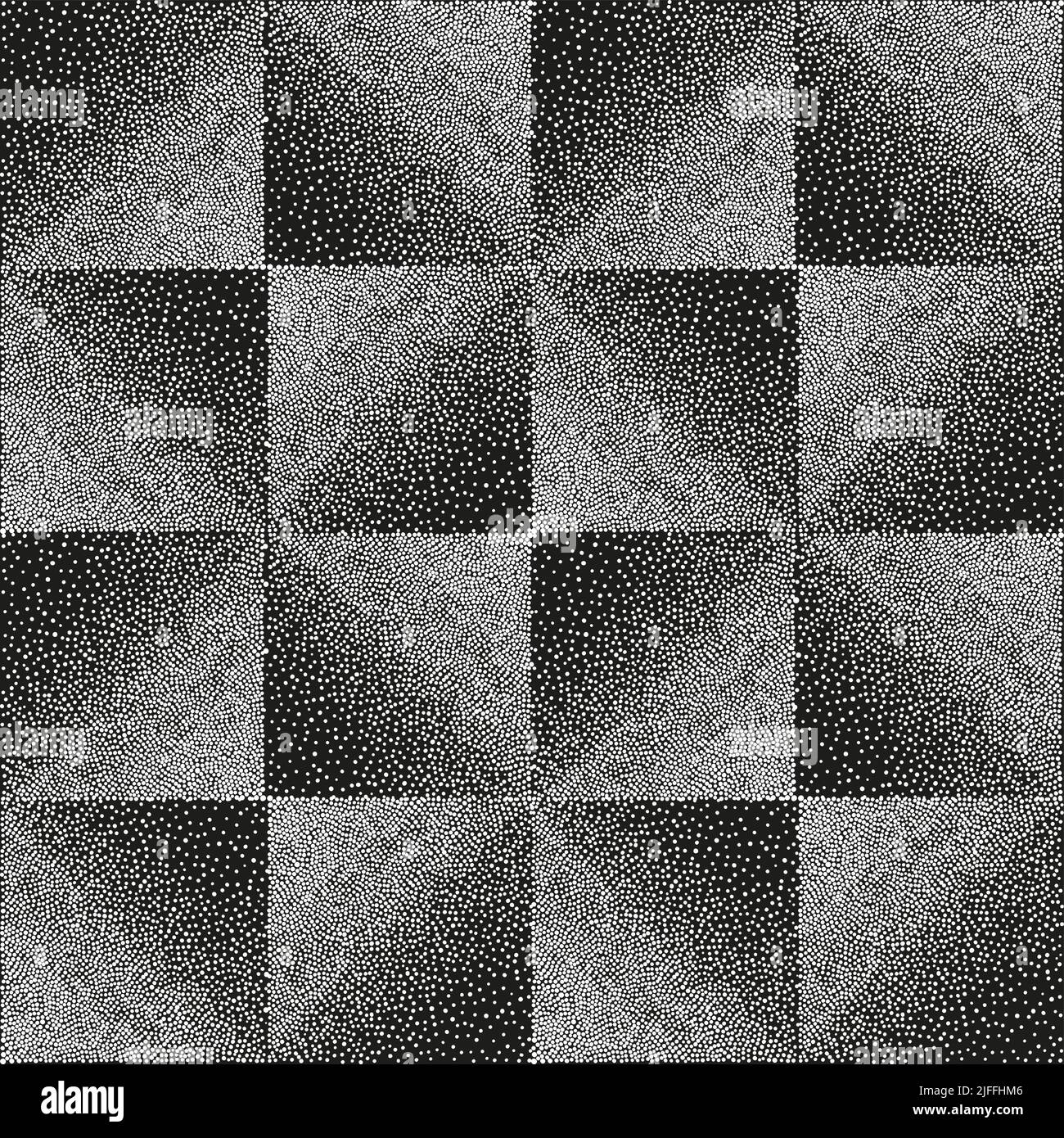 Seamless abstract black and white squares