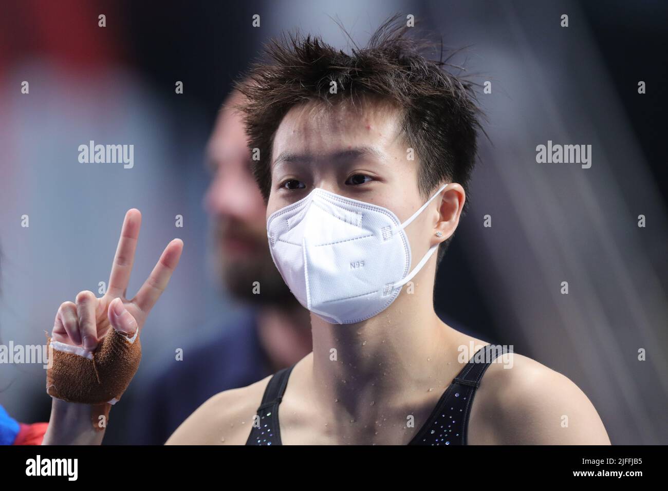 Budapest, Hungary. 2nd July, 2022. Chen Yiwen of China celebrates after ...