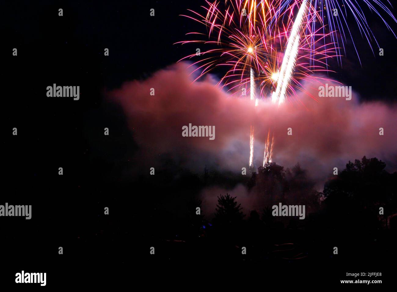 Fireworks display, Granville, Ohio July 1, 2022 Stock Photo Alamy