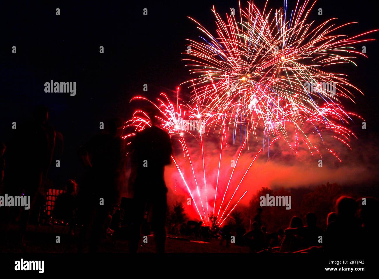 Fireworks display, Granville, Ohio July 1, 2022 Stock Photo Alamy