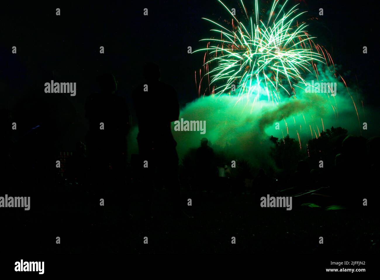 Fireworks display, Granville, Ohio July 1, 2022 Stock Photo Alamy